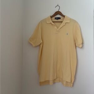 Vintage 90s butter yellow Polo by Ralph Lauren embroidered golf polo shirt